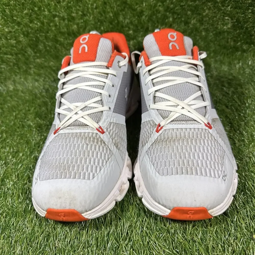 ON CLOUD Running CLOUDFLYER Men's SZ 10 Walking Running Shoes Gray/Flame Orange - Picture 4 of 12